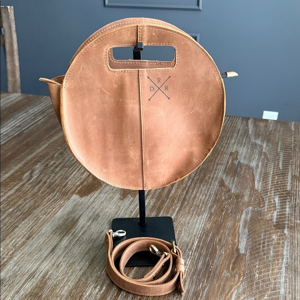 DRR Leather Circle purse crossbody